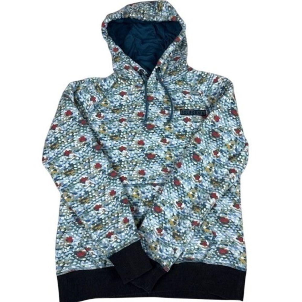 Solifornia Hoodie Unisex M S  Multi Color Good Condition Abstract‎ Print Fleece